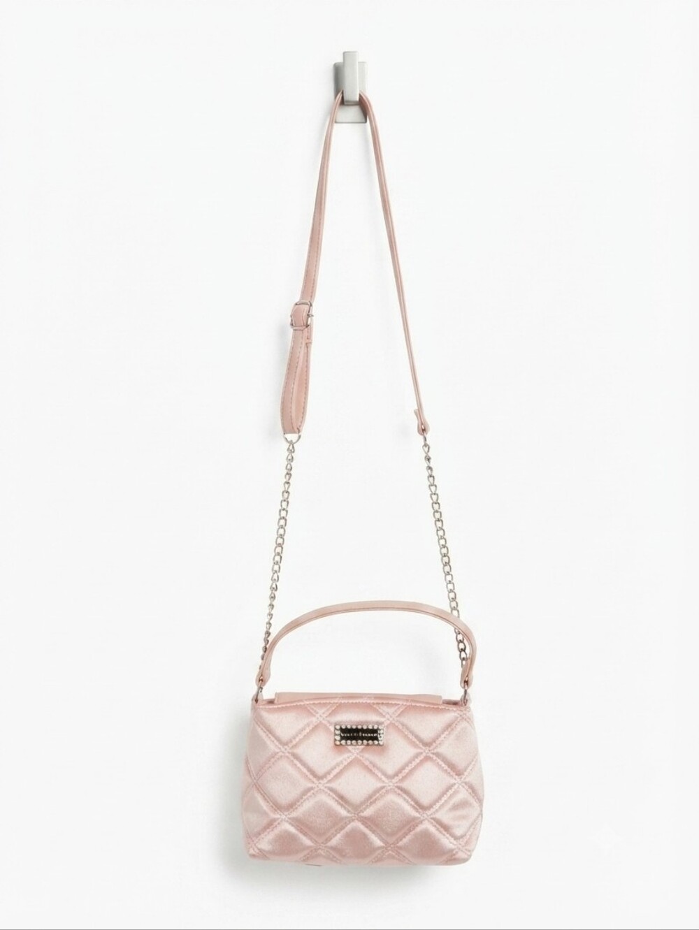 Guess Bag/Guess Velvet Quilted Mini Satchel Crossbody Bag